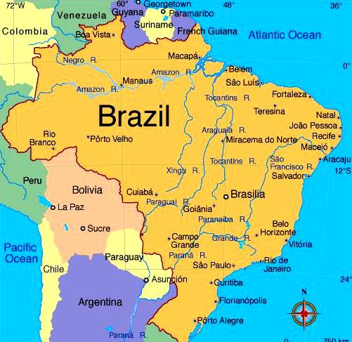 brasilien landkarte